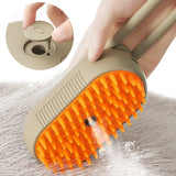 3-in-1 Pet Spray Comb Dog Cat Hair Brush Massage Comb for Removing Tangled Hair Khaki