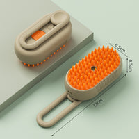 3-in-1 Pet Spray Comb Dog Cat Hair Brush Massage Comb for Removing Tangled Hair Khaki