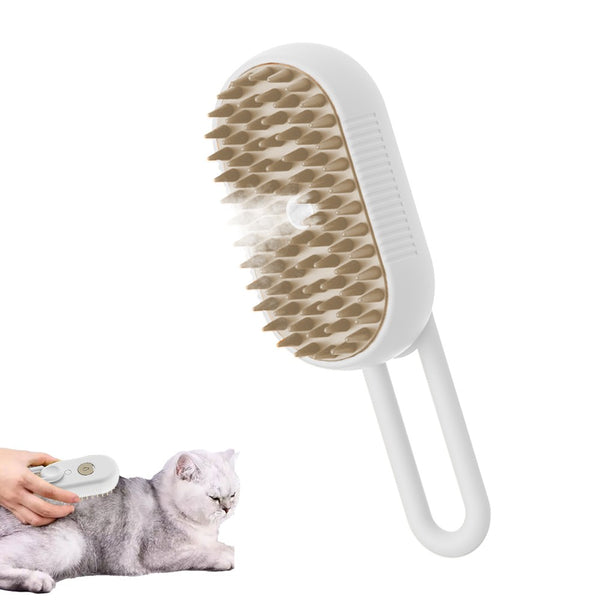 3-in-1 Pet Spray Comb Dog Cat Hair Brush Massage Comb for Removing Tangled Hair White