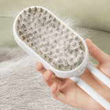 3-in-1 Pet Spray Comb Dog Cat Hair Brush Massage Comb for Removing Tangled Hair White