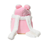 Plush Pet Carrier Backpack Pet Warm Bag with Hand Warmer Pocket Pink