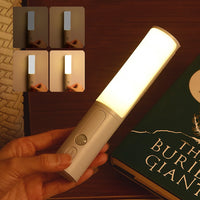 2Pcs Magnetic Stick Wall Light Motion Sensor LED Night Light Rechargeable