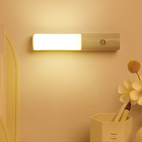 2Pcs Magnetic Stick Wall Light Motion Sensor LED Night Light Rechargeable