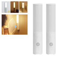 2Pcs Magnetic Stick Wall Light Motion Sensor LED Night Light Rechargeable