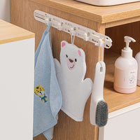 4Pcs Self-Adhesive Pull-Out Hanger Sliding Hanger Organizer for Kitchen Bathroom Cabinet