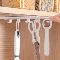 4Pcs Self-Adhesive Pull-Out Hanger Sliding Hanger Organizer for Kitchen Bathroom Cabinet