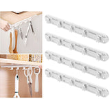 4Pcs Self-Adhesive Pull-Out Hanger Sliding Hanger Organizer for Kitchen Bathroom Cabinet