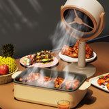 Rechargeable Desktop Range Hood Portable Cooker Hood Exhaust Fan for BBQ Hot Pot