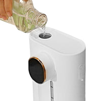 Wall Mounted Automatic Mouthwash Dispenser Adjustable Gear Mouthwash Dispenser with 2 Magnetic Cups White