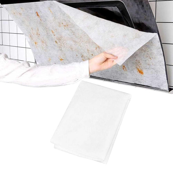 48Pcs Cooker Hood Filter Paper Non-woven Extractor Fan Filter Oil-absorbing Paper