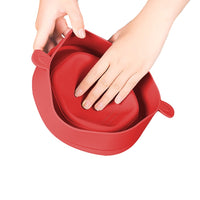 Microwaveable Silicone Popcorn Popper Collapsible Microwave Popcorn Maker Bowl With Lid Red