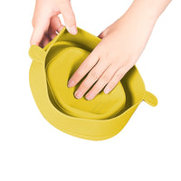 Microwaveable Silicone Popcorn Popper Collapsible Microwave Popcorn Maker Bowl With Lid Yellow