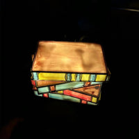 Stained Resin Stacked Books Lamp Nightstand Desk Book Lamps Reading Book Lighting Vintage Table Lamp