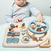 Toddlers Montessori Busy Board Toy Car Driving Sensory Board Educational Toy