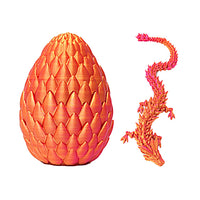 3D Printed Dragon Decoration with Dragon Egg Chinese Style Ornament Gold