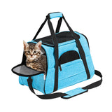 Cat Pet Carrier Travel Carrier Pet Bag for Small Medium Cats Light Blue