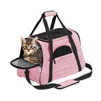 Cat Pet Carrier Travel Carrier Pet Bag for Small Medium Cats Pink