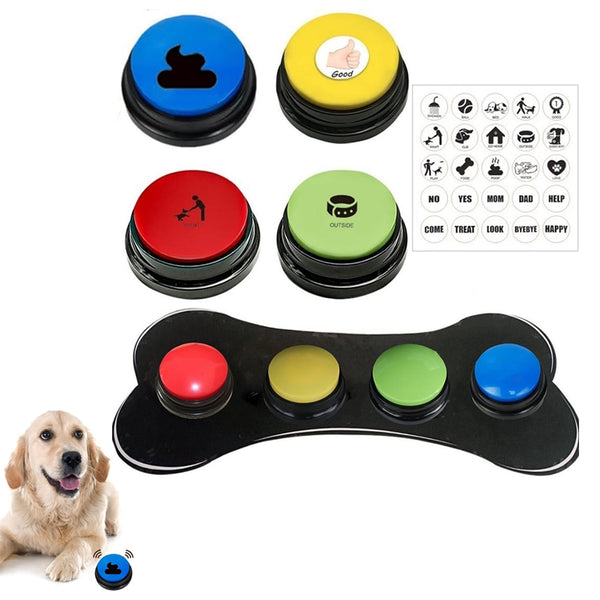 4Pcs Dog Communication Buttons Speaking Buttons for Pet Training