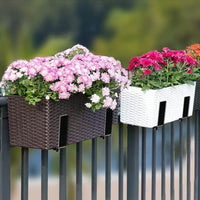 2Pcs Adjustable Planter Boxing Brackets Flower Box Wall Mounting Hooks for Balcony Fences Garden