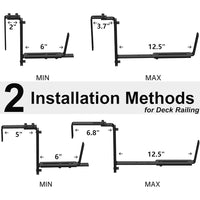 2Pcs Adjustable Planter Boxing Brackets Flower Box Wall Mounting Hooks for Balcony Fences Garden