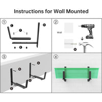 2Pcs Adjustable Planter Boxing Brackets Flower Box Wall Mounting Hooks for Balcony Fences Garden