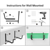 2Pcs Adjustable Planter Boxing Brackets Flower Box Wall Mounting Hooks for Balcony Fences Garden