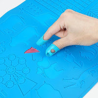 Silicone 3D Pen Filament Mat Reusable 3D Drawing Template Pad for 3D Printing Pen