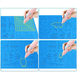 Silicone 3D Pen Filament Mat Reusable 3D Drawing Template Pad for 3D Printing Pen