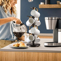 360-Degree Rotating Mug Holder Tree Stand Coffee Mug Rack with 8 Hooks