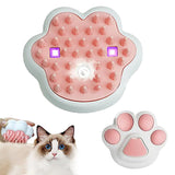 Electric Spray Cat Brush Pet Massage Comb with UV Light Pink