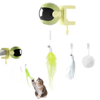 Electric Interactive Cat Toys Automatic Lifting Cat Teaser Toys Set Green