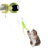 Electric Interactive Cat Toys Automatic Lifting Cat Teaser Toys Set Green