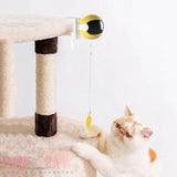 Electric Interactive Cat Toys Automatic Lifting Cat Teaser Toys Set Yellow