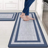 Kitchen Floor Mat Non-Slip Comfort Standing Mat for Kitchen Home Blue