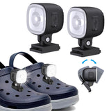 2Pcs Rechargeable Shoe Headlights Water-resistant Shoes Lights with 4 Light Modes Black