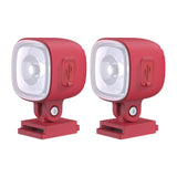 2Pcs Rechargeable Shoe Headlights Water-resistant Shoes Lights with 4 Light Modes Red