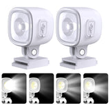 2Pcs Rechargeable Shoe Headlights Water-resistant Shoes Lights with 4 Light Modes White