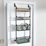 4-Tier Over-The-Door Hanging Storage Rack for Kitchen Bedroom Bathroom