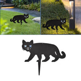 Black Cat Statue Cat Scarer Yard Sign Fox Repellent Garden Home Decor