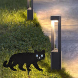 Black Cat Statue Cat Scarer Yard Sign Fox Repellent Garden Home Decor