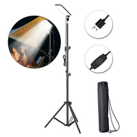 Portable Rotating Camping Light USB LED Barbecue Lamp Work Lights with Adjustable Telescopic Tripod