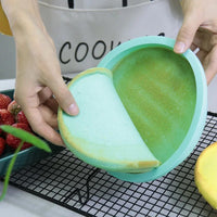 Set of 2Pcs 6-Inch Silicone Round Cake Pan DIY Cakes Pastry Mould Baking Mold Green