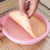 Set of 2Pcs 6-Inch Silicone Round Cake Pan DIY Cakes Pastry Mould Baking Mold Pink