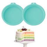 Set of 2Pcs 6-Inch Silicone Round Cake Pan DIY Cakes Pastry Mould Baking Mold Green