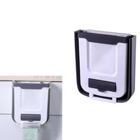 Foldable Hanging Kitchen Trash Can with Lid Garbage Can Waste Bin for Kitchen Bathroom Camping