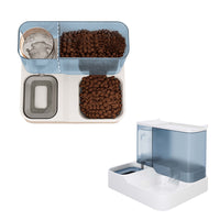 2-in-1 Pet Automatic Feeder Food Water Dispenser Pets Auto Feeder Blue