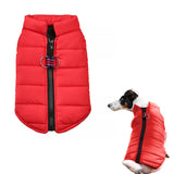 Winter Pet Waistcoat Zipper Clousure Warm Sleeveless Coat for Going Out Red