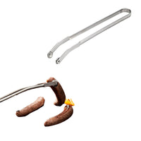 BBQ Sausage Turning Tongs Stainless Steel BBQ Grill Tong