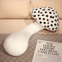 Mushroom Plush Pillow Stuffed Long Body Pillow Sofa Home Decoration White