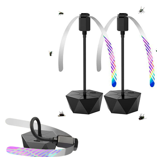 Fly Fans for Tables Fly Repellent Fan with Holographic Blades for Picnic Party Restaurant Kitchen